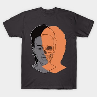 black girl skull side T-Shirt